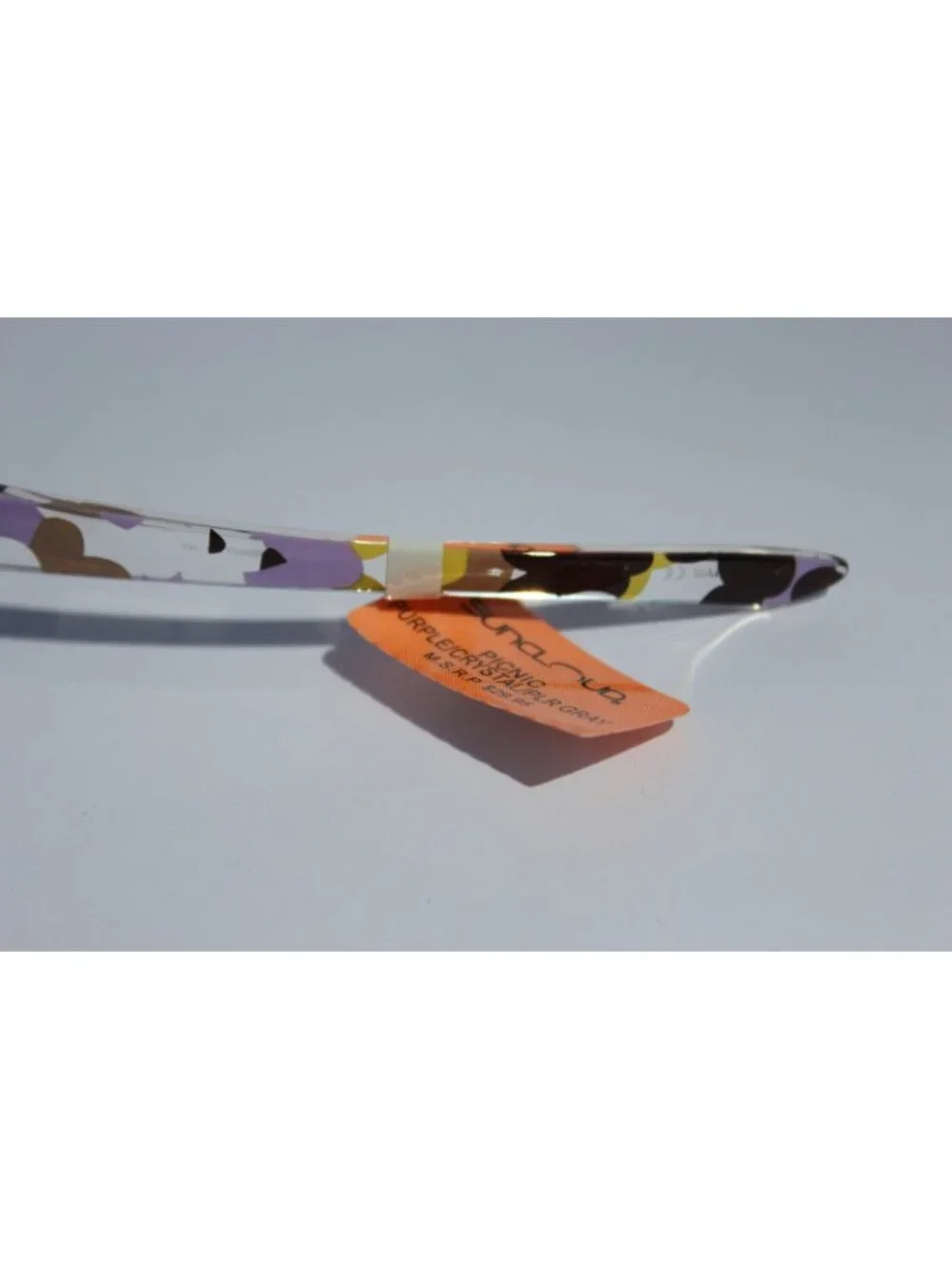 SUNCLOUD Picnic POLARIZED Sunglasses Purple/Crystal Flowers/Gray Girls NEW